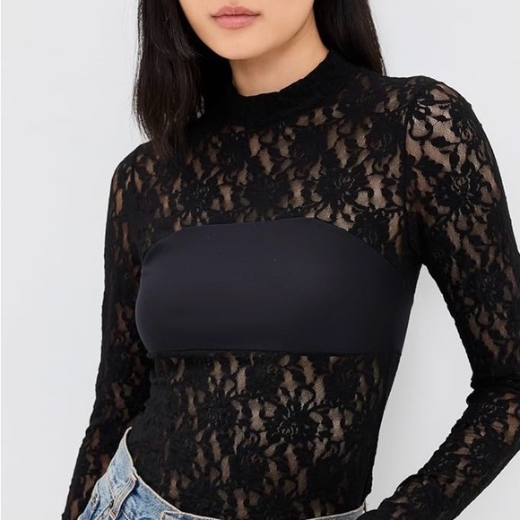Hanky Panky Tops - Hanky Panky Elegant Black Lace Top